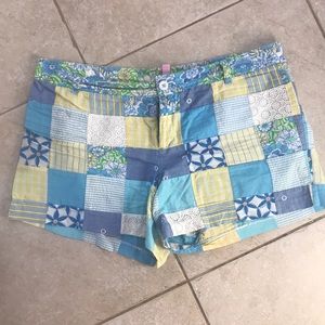 Lilly Pulitzer patchwork shorts size 14